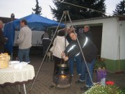 Es gab lecker "Chilli con Carne" im Kupferkessel