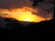 Sonnenuntergang in den bolivianischen Anden