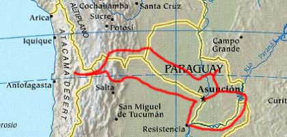 Die Route durch die Anden